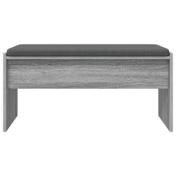 Banc d'entrée avec coussin Gris Sonoma 83 x 38 x 40 cm 536916536916