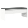 Banc d'entrée avec coussin Blanc 103 x 38 x 40 cm 536917536917