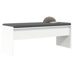 Banc d'entrée avec coussin Blanc 103 x 38 x 40 cm 536917536917