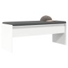 Banc d'entrée avec coussin Blanc 103 x 38 x 40 cm 536917536917