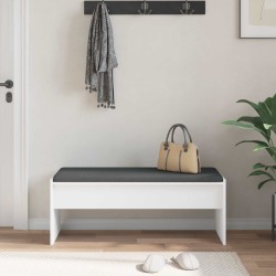 Banc d'entrée avec coussin Blanc 103 x 38 x 40 cm 536917536917