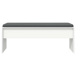 Banc d'entrée avec coussin Blanc 103 x 38 x 40 cm 536917536917