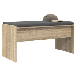 Banc d'entrée avec coussin Chêne Sonoma 83 x 38 x 40 cm 536919536919