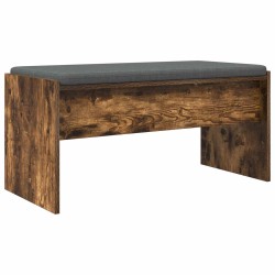 Banc d'entrée avec coussin Chêne fumé 83 x 38 x 40 cm 536921536921