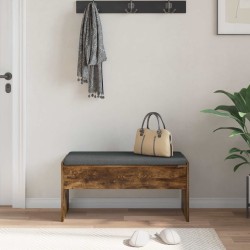 Banc d'entrée avec coussin Chêne fumé 83 x 38 x 40 cm 536921536921