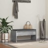 Banc d'entrée avec coussin Gris béton 83 x 38 x 40 cm 536923536923