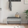 Banc d'entrée avec coussin Gris béton 83 x 38 x 40 cm 536923536923