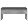 Banc d'entrée avec coussin Gris béton 83 x 38 x 40 cm 536923536923