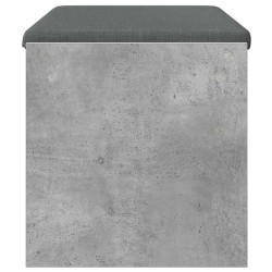 Banc d'entrée avec coussin Gris béton 83 x 38 x 40 cm 536923536923