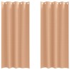 Rideaux occultants avec anneaux 2 pcs Marron Clair 260 x 140 cm 536924536924