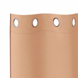 Rideaux occultants avec anneaux 2 pcs Marron Clair 260 x 140 cm 536924536924