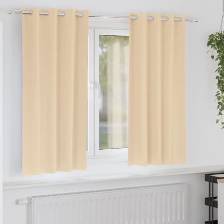 Rideaux occultants avec anneaux 2 pcs Crème 175 x 140 cm 536925536925