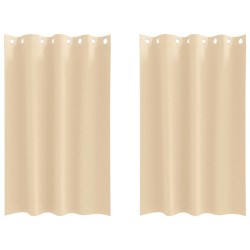 Rideaux occultants avec anneaux 2 pcs Crème 175 x 140 cm 536925536925