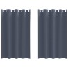 Rideaux occultants avec anneaux 2 pcs Anthracite 175 x 140 cm 536926536926