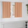 Rideaux occultants avec anneaux 2 pcs Marron Clair 140 x 140 cm 536928536928