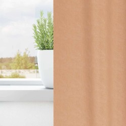 Rideaux occultants avec anneaux 2 pcs Marron Clair 140 x 140 cm 536928536928