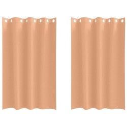 Rideaux occultants avec anneaux 2 pcs Marron Clair 175 x 140 cm 536929536929