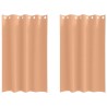 Rideaux occultants avec anneaux 2 pcs Marron Clair 175 x 140 cm 536929536929