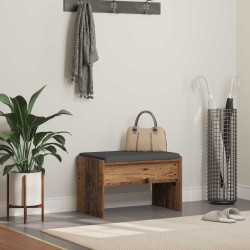 Banc d'entrée avec coussin Bois ancien 63 x 38 x 40 cm 536930536930