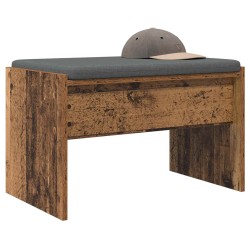 Banc d'entrée avec coussin Bois ancien 63 x 38 x 40 cm 536930536930