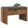 Banc d'entrée avec coussin Bois ancien 63 x 38 x 40 cm 536930536930