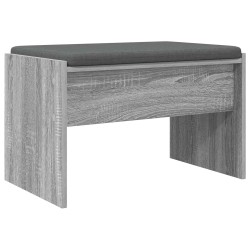 Banc d'entrée avec coussin Gris Sonoma 63 x 38 x 40 cm 536931536931