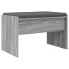 Banc d'entrée avec coussin Gris Sonoma 63 x 38 x 40 cm 536931536931