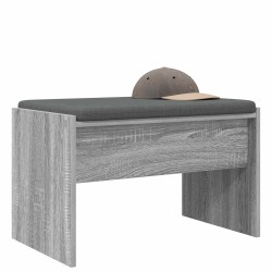 Banc d'entrée avec coussin Gris Sonoma 63 x 38 x 40 cm 536931536931