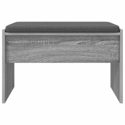 Banc d'entrée avec coussin Gris Sonoma 63 x 38 x 40 cm 536931536931