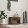 Banc d'entrée avec coussin Chêne fumé 63 x 38 x 40 cm 536932536932