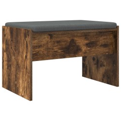 Banc d'entrée avec coussin Chêne fumé 63 x 38 x 40 cm 536932536932
