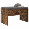 Banc d'entrée avec coussin Chêne fumé 63 x 38 x 40 cm 536932536932