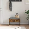 Banc d'entrée avec coussin Chêne fumé 63 x 38 x 40 cm 536932536932