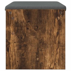 Banc d'entrée avec coussin Chêne fumé 63 x 38 x 40 cm 536932536932