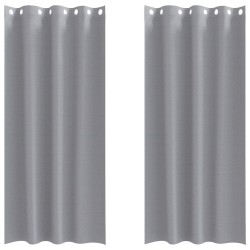 Rideaux occultants avec anneaux 2 pcs Gris clair 245 x 140 cm 536934536934