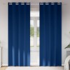 Rideaux occultants avec anneaux 2 pcs Bleu foncé 245 x 140 cm 536937536937