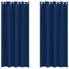Rideaux occultants avec anneaux 2 pcs Bleu foncé 245 x 140 cm 536937536937
