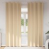 Rideaux occultants avec anneaux 2 pcs Crème 225 x 140 cm 536938536938