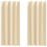 Rideaux occultants avec anneaux 2 pcs Crème 225 x 140 cm 536938536938