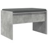 Banc d'entrée avec coussin Gris béton 63 x 38 x 40 cm 536939536939