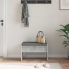 Banc d'entrée avec coussin Gris béton 63 x 38 x 40 cm 536939536939