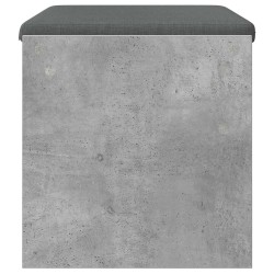 Banc d'entrée avec coussin Gris béton 63 x 38 x 40 cm 536939536939