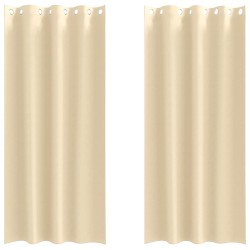 Rideaux occultants avec anneaux 2 pcs Crème 260 x 140 cm 536941536941