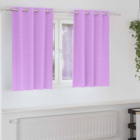 Rideaux occultants avec anneaux 2 pcs Violet 140 x 140 cm 536942536942