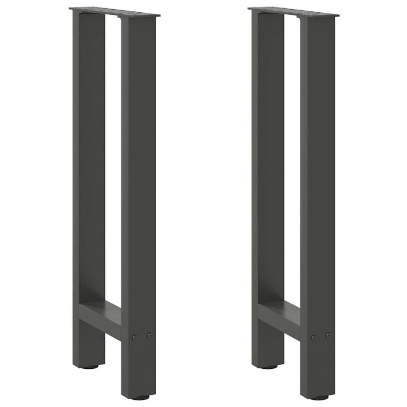 Pieds de table console Anthracite 2 pièces 38 x (72-73) cm Acier 536943536943