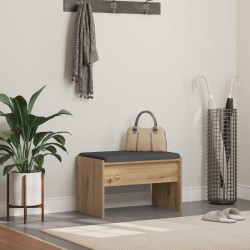 Banc d'entrée avec coussin Chêne artisanal 63 x 38 x 40 cm 536944536944