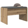 Banc d'entrée avec coussin Chêne artisanal 63 x 38 x 40 cm 536944536944