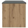 Banc d'entrée avec coussin Chêne artisanal 63 x 38 x 40 cm 536944536944