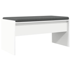 Banc d'entrée avec coussin Blanc 80 x 38 x 46 cm 536945536945