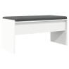 Banc d'entrée avec coussin Blanc 80 x 38 x 46 cm 536945536945